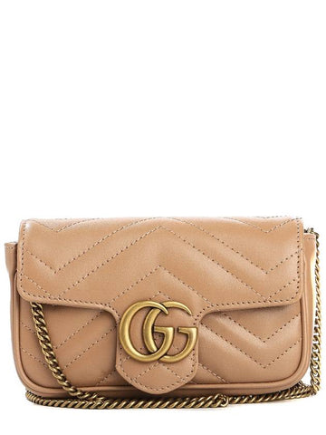 GG Marmont Shoulder Bag Beige - GUCCI - BALAAN 1