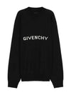 Archetype Crew Neck Wool Knit Top Black - GIVENCHY - BALAAN 2