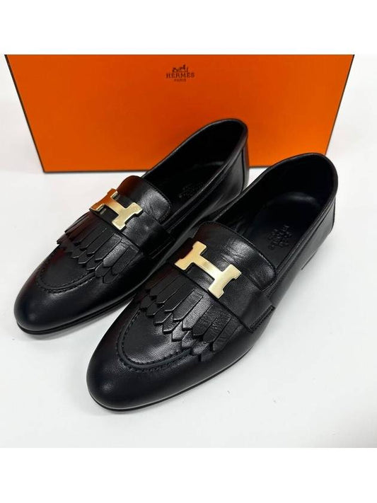 Royal Loafer Women s Black Gold Plated - HERMES - BALAAN 1