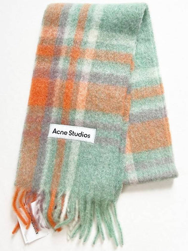 Tartan check alpaca wool muffler CA0293 - ACNE STUDIOS - BALAAN 1