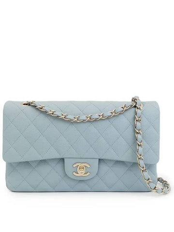 Classic Medium Light Blue Champagne Gold Caviar 4ET1153 - CHANEL - BALAAN 1