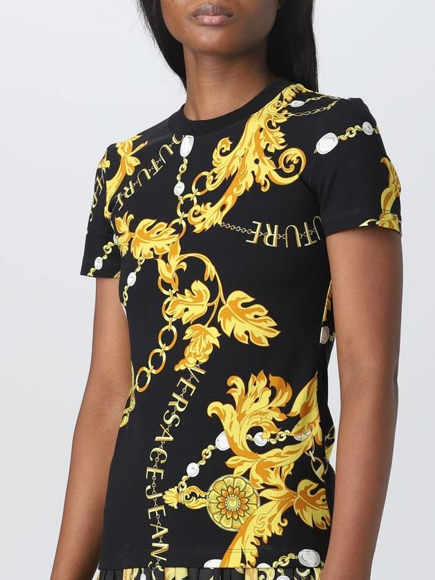 T-shirt Versace Jeans Couture in misto cotone stampato - VERSACE - BALAAN 4