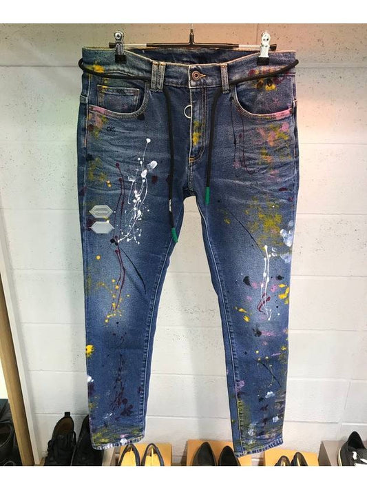 Men's multipainted jeans OMYA002R19C320218400 - OFF WHITE - BALAAN 2