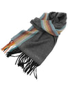 Signature Stripe Cashmere Muffler Grey - PAUL SMITH - BALAAN 3