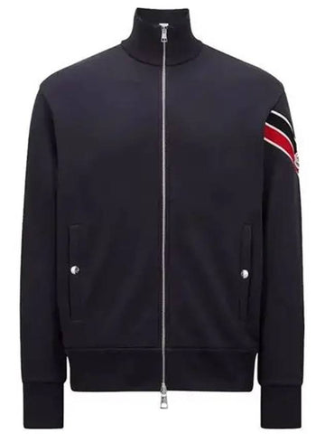 Logo patch three stripe zip up jacket navy men s 8G00001 89A8F 778 - MONCLER - BALAAN 1