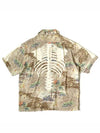 Kamehameha Bone Aloha Shirt Brown EK 1214SS BR 03 - KAPITAL - BALAAN 2