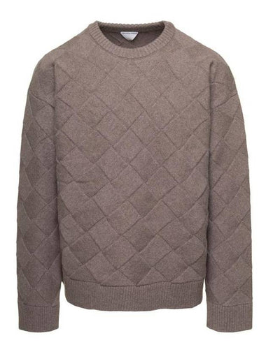 Intrecciato Wool Knit Top Riverbed - BOTTEGA VENETA - BALAAN 1