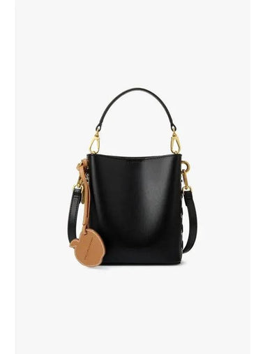 STELLA McCARTNEY Whipstitch Square Bucket Bag Black - STELLA MCCARTNEY - BALAAN 1