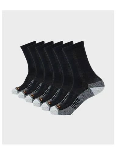 6 pack recycled cushioned longwood socks BLACK - MERRELL - BALAAN 1