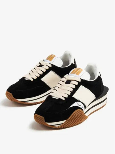 Suede James Sneakers Black Cream - TOM FORD - BALAAN 2