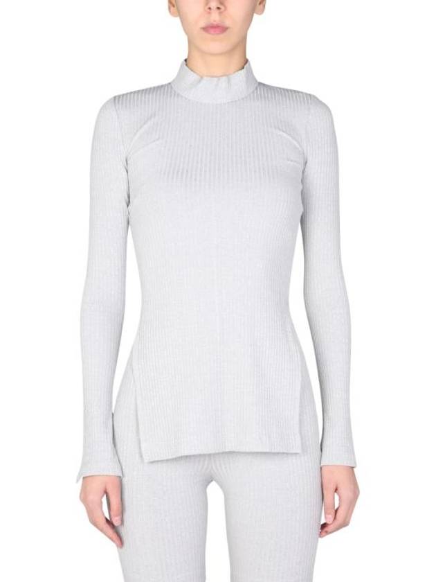 Side Slit Mock Neck Top L10HW502 QD0 - HELMUT LANG - BALAAN 1