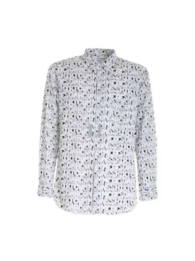 All-Over Print Long-Sleeved Shirt White - COMME DES GARCONS - BALAAN 2