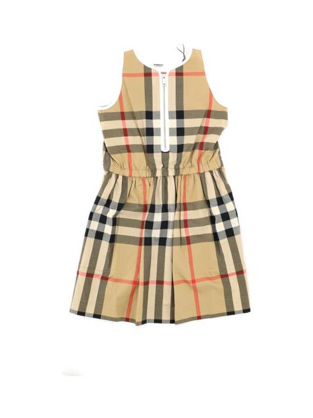 Kids Vintage Check Sleeveless Dress Beige - BURBERRY - BALAAN 1