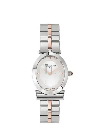 Miroir Oval Metal Watch Silver - SALVATORE FERRAGAMO - BALAAN 2