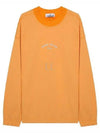 Marina Cotton Nylon Terry Fleece Crewneck Sweatshirt Orange - STONE ISLAND - BALAAN 2