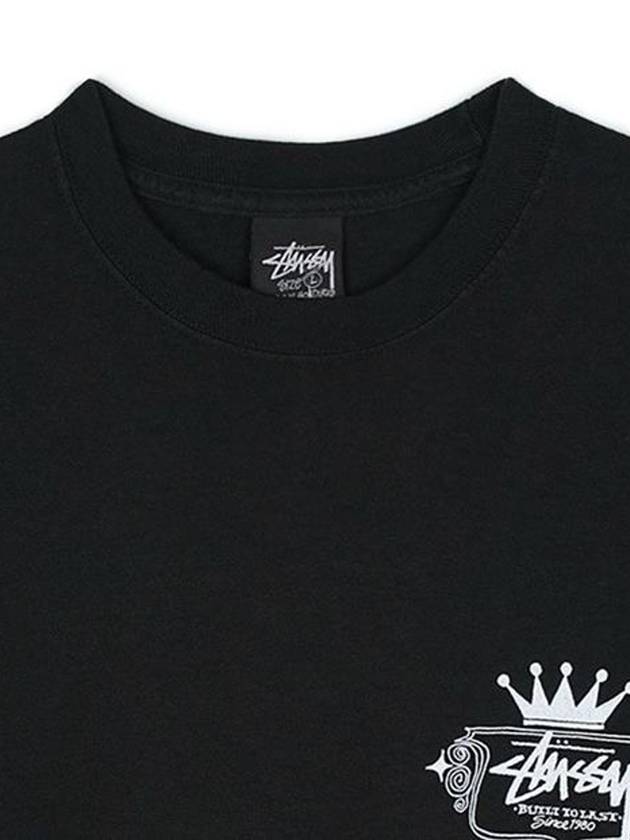 Built to Last Pigment Dyed Short Sleeve T Shirt Black - STUSSY - BALAAN 4