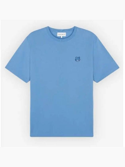 Bold Fox Head Patch Comfort Short Sleeve T-Shirt Blue - MAISON KITSUNE - BALAAN 2