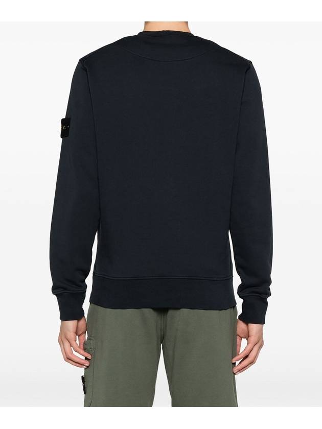 Wappen Patch Garment Dyed Sweatshirt Navy - STONE ISLAND - BALAAN 7