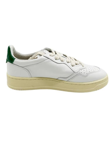 Medalist Green Tab Leather Low Top Sneakers White - AUTRY - BALAAN 1