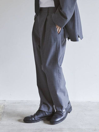 One Tuck Slacks Gray MTR3077 - IFELSE - BALAAN 1