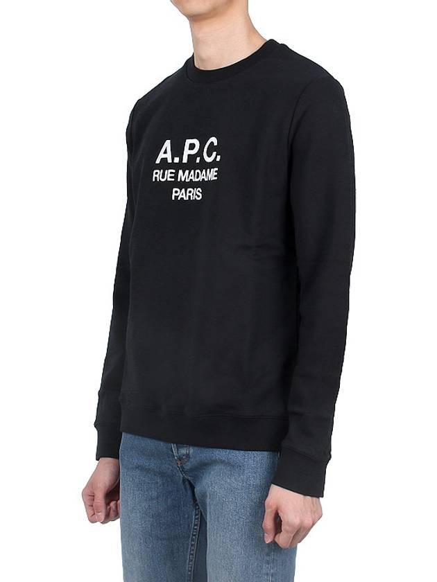 Rufus Embroidery Logo Sweatshirt Black - A.P.C. - BALAAN 4