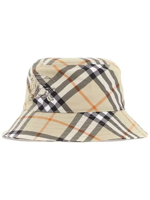 EKD Appliquéd Check Bucket Hat Beige - BURBERRY - BALAAN 3