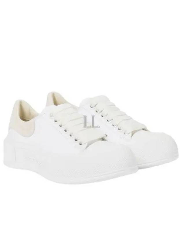 Deck Lace-up Plimsoll Low-top Sneakers White - ALEXANDER MCQUEEN - BALAAN 2