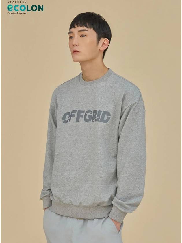 overfit graphic sweatshirt melange gray - OFFGRID - BALAAN 2