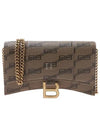 Hourglass BB Monogram Chain Long Wallet Brown - BALENCIAGA - BALAAN 2