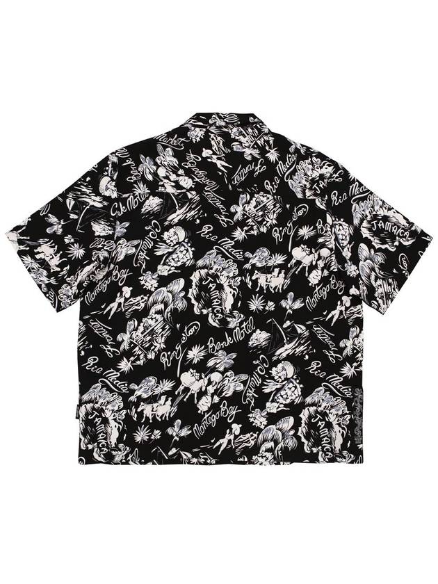 Open Collar Hawaiian Shirt Black - GO STREET - BALAAN 5