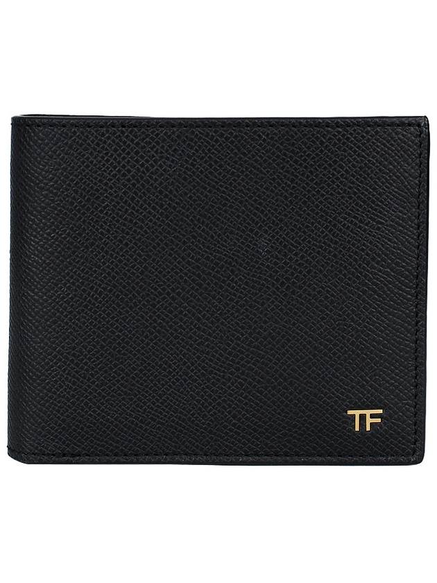 Small Grain Leather Half Wallet Black - TOM FORD - BALAAN 2