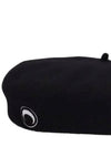 Marine Serre FRENCH embroidery logo detail beret A057ICONXSS22 - MARINE SERRE - BALAAN 4