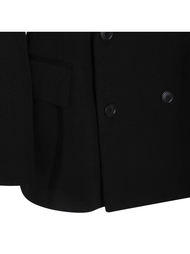 Cinched Double Breasted Wool Jacket Black - BALENCIAGA - BALAAN 6