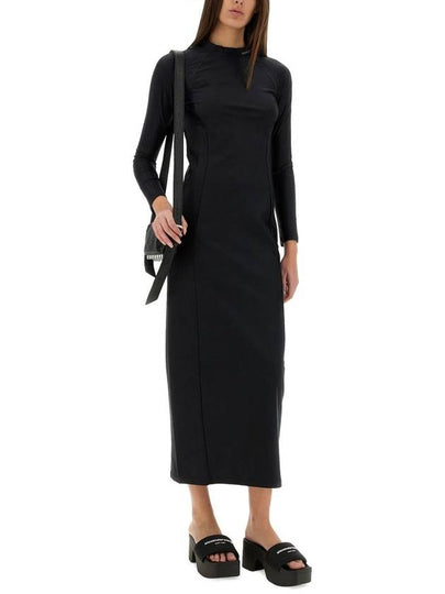 T By Alexander Wang Long Dress With Logo - ALEXANDER WANG - BALAAN 2