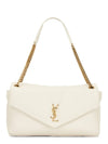 Calypso Chain Large Shoulder Bag Cream - SAINT LAURENT - BALAAN 1