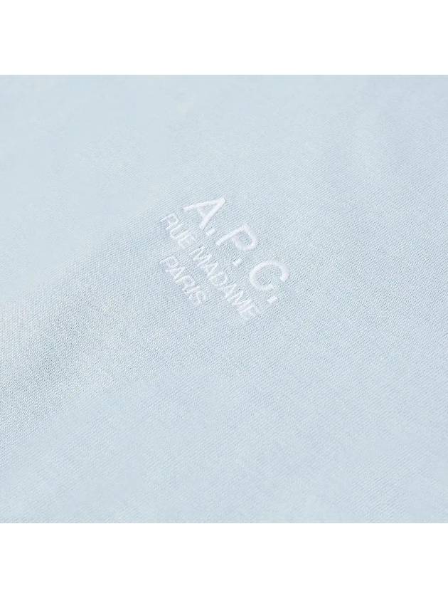 Denise Logo Cotton Short Sleeve T-shirt Light Blue - A.P.C. - BALAAN 4