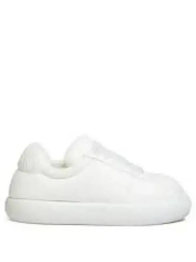 Padded Lace-up Leather Low Top Sneakers White - MARNI - BALAAN 2