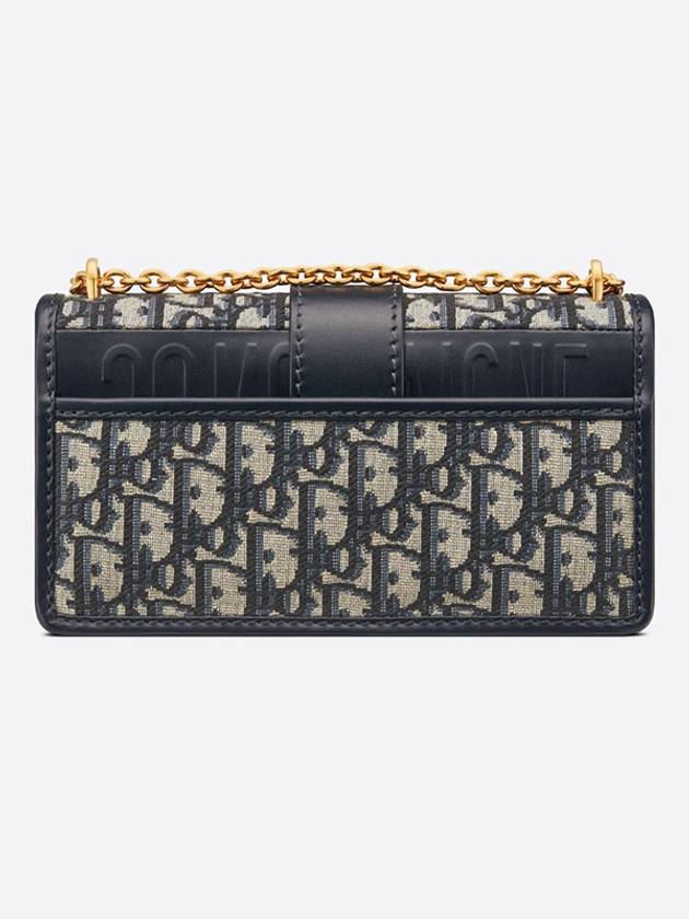 30 Montaigne East West Oblique Jacquard Chain Shoulder Bag Blue - DIOR - BALAAN 6