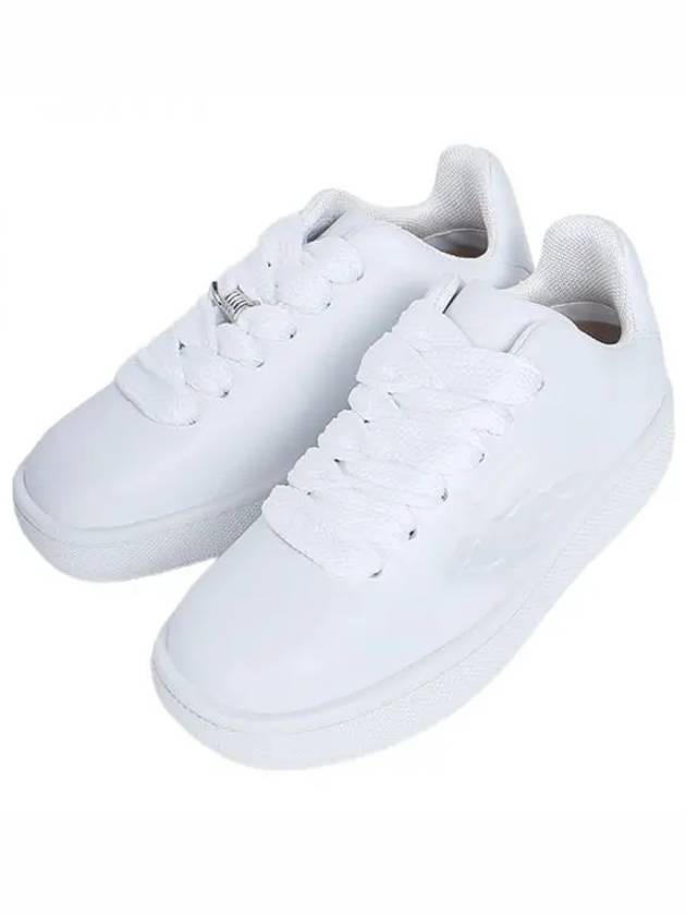 Leather Box Low-Top Sneakers White - BURBERRY - BALAAN 2