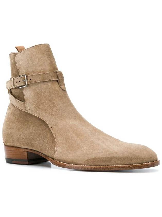 Men's Jodhpur Suede Ankle Boots Tobacco Beige - SAINT LAURENT - BALAAN 6