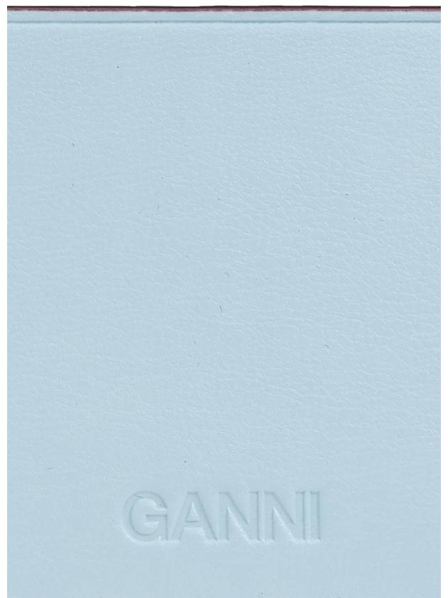 Ganni Card Holder With Logo, Women's, Light Blue - GANNI - BALAAN 4