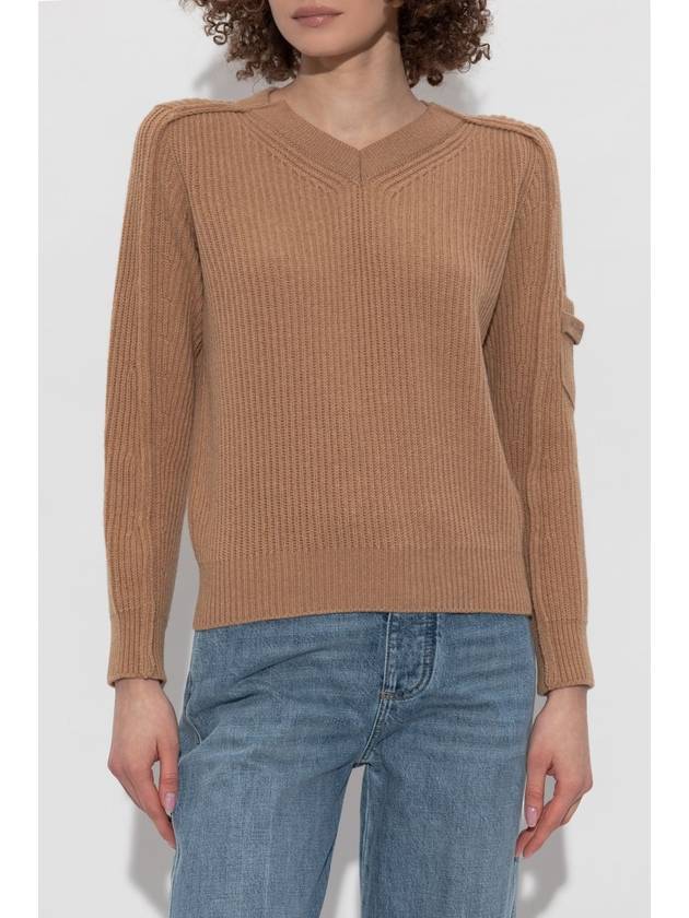 Victoria Beckham Wool Sweater, Women's, Beige - VICTORIA BECKHAM - BALAAN 3