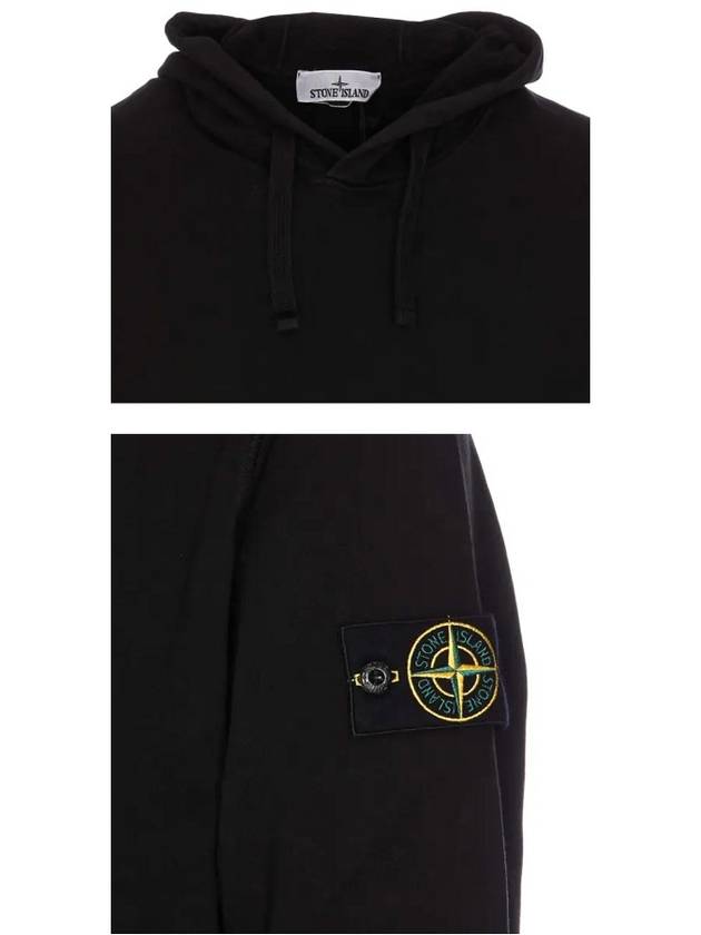 Signature Logo Patch Hoodie Black - STONE ISLAND - BALAAN 6