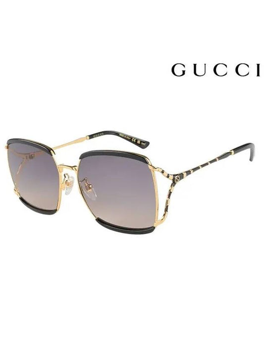 Sunglasses GG0593SK 001 Square Woman - GUCCI - BALAAN.
