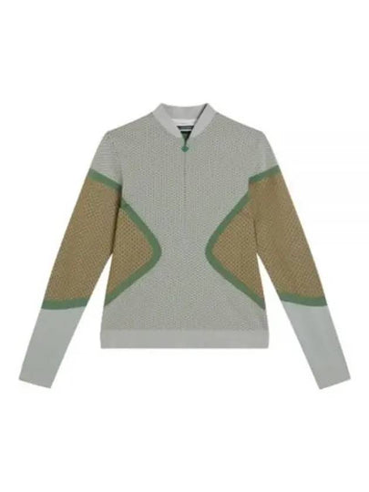 Diamond Seamless Mid Layer Long Sleeve T-Shirt Green White - J.LINDEBERG - BALAAN 2