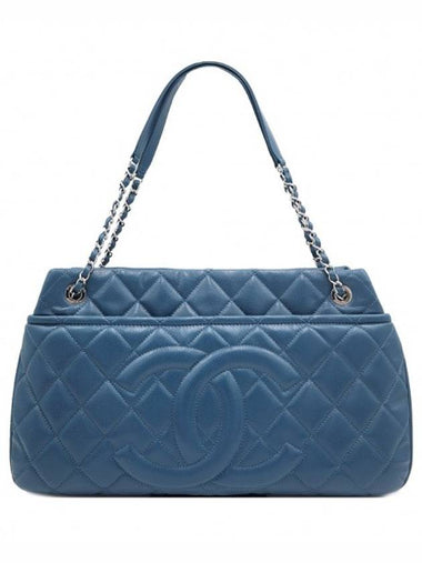 Women s Chanel A67292 Blue Soft Caviar Silver Timeless CC Shopper Shoulder Bag 17th gt Gangbuk used luxury goods - CHANEL - BALAAN 1