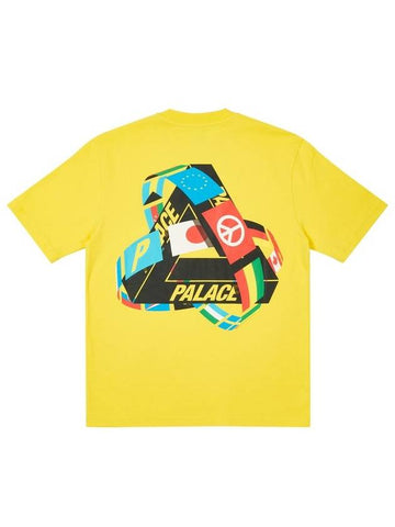 Tri flag tshirt TRI FLAG T SHIRT yellow - PALACE - BALAAN 1