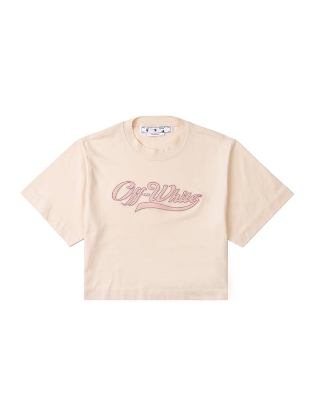 Baseball Rosso Crop T-Shirt OWAA090S23JER0043132 - OFF WHITE - BALAAN 10