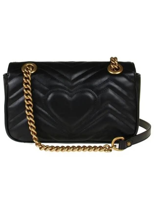 GG Marmont Matelasse Gold Chain Mini Cross Bag Black - GUCCI - BALAAN 5