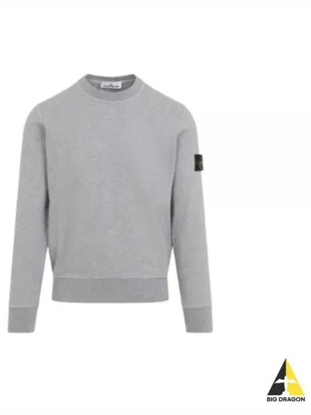 Compass Patch Cotton Sweatshirt Melange Grey - STONE ISLAND - BALAAN 2